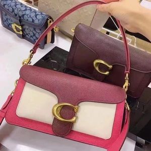 COACH Shoulder Bag 2Way Tabby Bordeaux Pink White Gold Leather F1980-76105